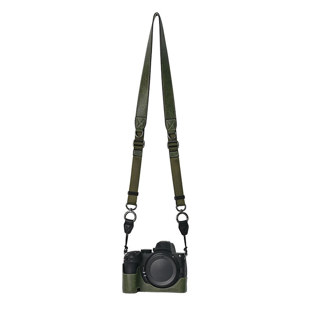 For Nikon Z 5 / Z 6 II / Z 7 II Camera Case with Shoulder Strap Large Cutout Litchi Texture PU Protective Cover