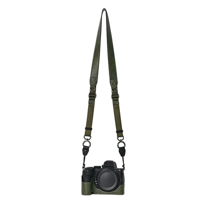 For Nikon Z 5 / Z 6 II / Z 7 II Camera Case with Shoulder Strap Large Cutout Litchi Texture PU Protective Cover