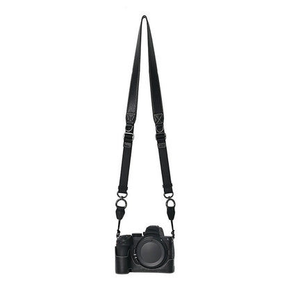 For Nikon Z 5 / Z 6 II / Z 7 II Camera Case with Shoulder Strap Large Cutout Litchi Texture PU Protective Cover