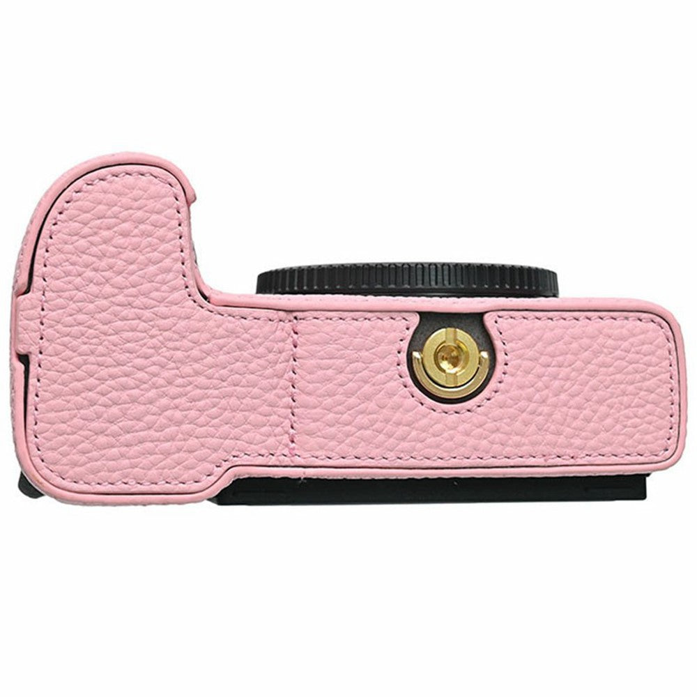 For Nikon Z 5 / Z 6 II / Z 7 II Camera Case Large Cutout Genuine Cow Leather Protective Cover