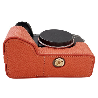 For Sony A7R V / A7 IV / A7S III / Alpha 1 Camera Case Large Cutout Litchi Texture PU Leather Protective Cover