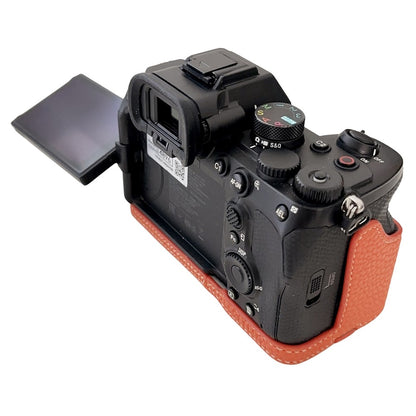 For Sony A7R V / A7 IV / A7S III / Alpha 1 Camera Case Large Cutout Litchi Texture PU Leather Protective Cover