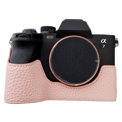 For Sony A7R V / A7 IV / A7S III / Alpha 1 Camera Case Large Cutout Litchi Texture PU Leather Protective Cover