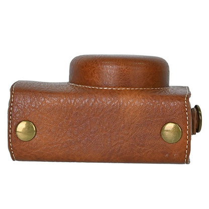 For Sony ZV-1F Protective Cover Litchi Textured PU Leather Camera Case with Shoulder Strap