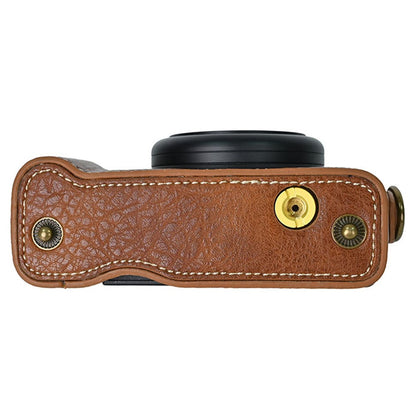 For Sony ZV-1F Protective Cover Litchi Textured PU Leather Camera Case with Shoulder Strap