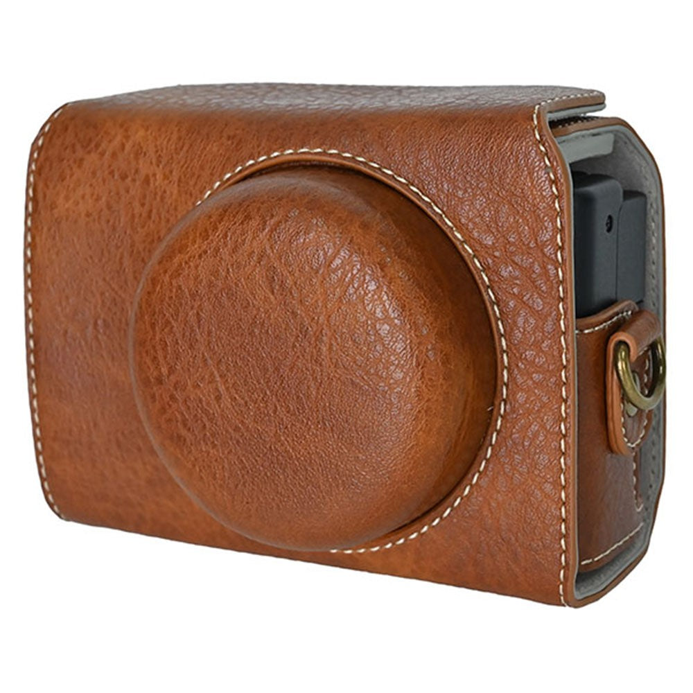 For Sony ZV-1F Protective Cover Litchi Textured PU Leather Camera Case with Shoulder Strap