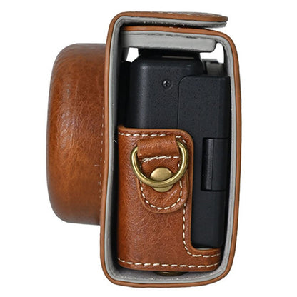 For Sony ZV-1F Protective Cover Litchi Textured PU Leather Camera Case with Shoulder Strap