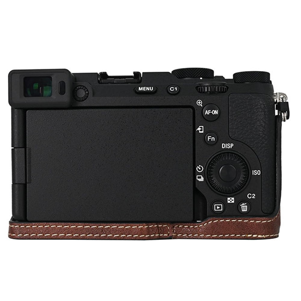 For Sony A7C II / A7CR Camera Case Large Cutout Litchi Texture PU Leather Protective Cover