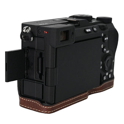For Sony A7C II / A7CR Camera Case Large Cutout Litchi Texture PU Leather Protective Cover