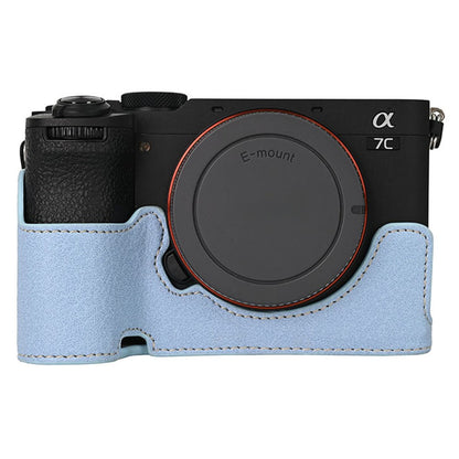 For Sony A7C II / A7CR Camera Case Large Cutout Litchi Texture PU Leather Protective Cover