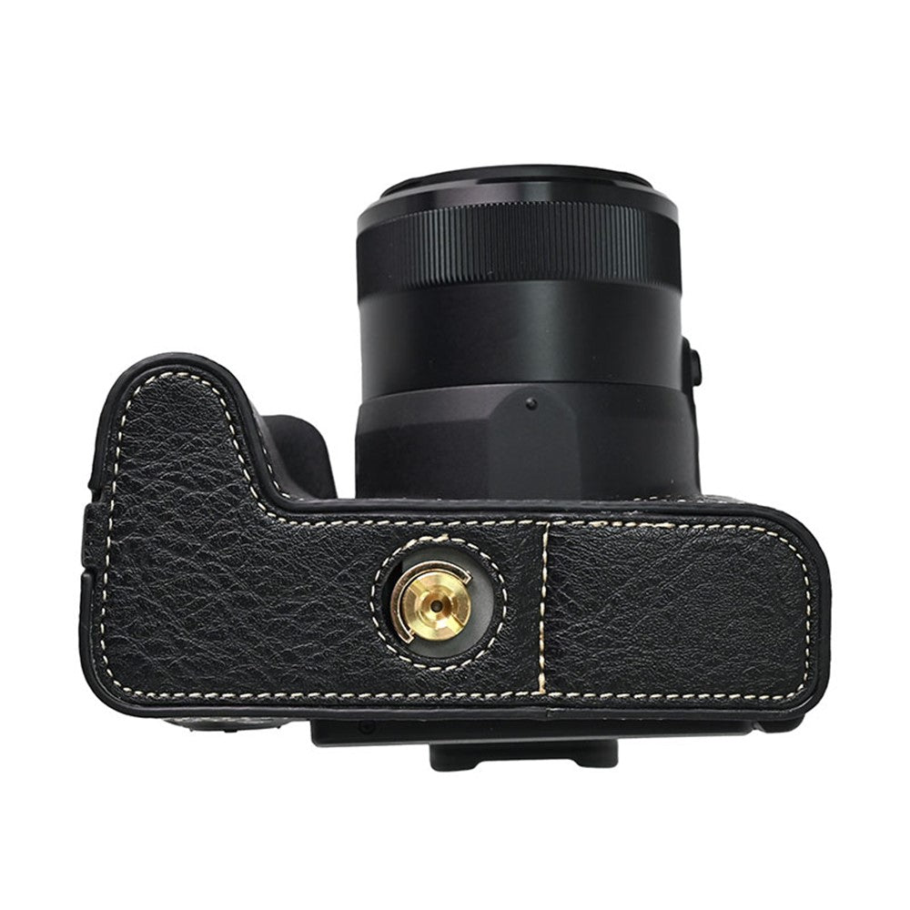 For Canon SX70 HS Camera Case Large Cutout Litchi Texture PU Leather Protective Cover