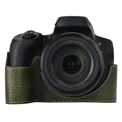 For Canon SX70 HS Camera Case Large Cutout Litchi Texture PU Leather Protective Cover