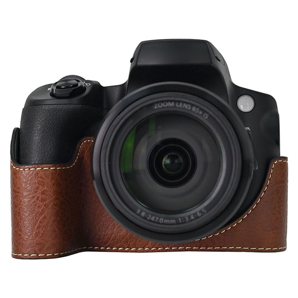 For Canon SX70 HS Camera Case Large Cutout Litchi Texture PU Leather Protective Cover