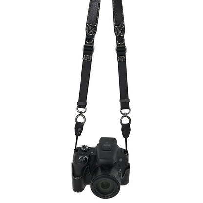 For Canon SX70 HS Camera Case with Shoulder Strap Large Cutout Litchi Texture PU Protective Cover