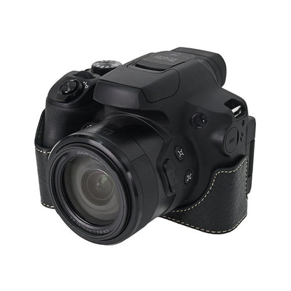 For Canon SX70 HS Camera Case with Shoulder Strap Large Cutout Litchi Texture PU Protective Cover