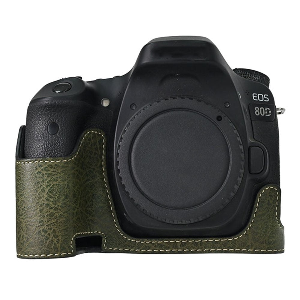 Camera Case For Canon EOS 90D / 80D / 70D / 60D Large Cutout Litchi Texture PU Leather Protective Cover