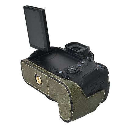 Camera Case For Canon EOS 90D / 80D / 70D / 60D Large Cutout Litchi Texture PU Leather Protective Cover