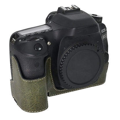 Camera Case For Canon EOS 90D / 80D / 70D / 60D Large Cutout Litchi Texture PU Leather Protective Cover