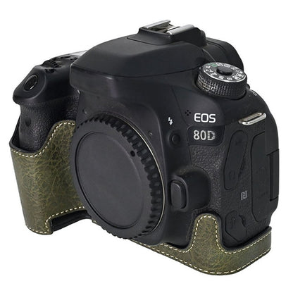 Camera Case For Canon EOS 90D / 80D / 70D / 60D Large Cutout Litchi Texture PU Leather Protective Cover