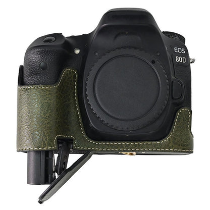 Camera Case For Canon EOS 90D / 80D / 70D / 60D Large Cutout Litchi Texture PU Leather Protective Cover