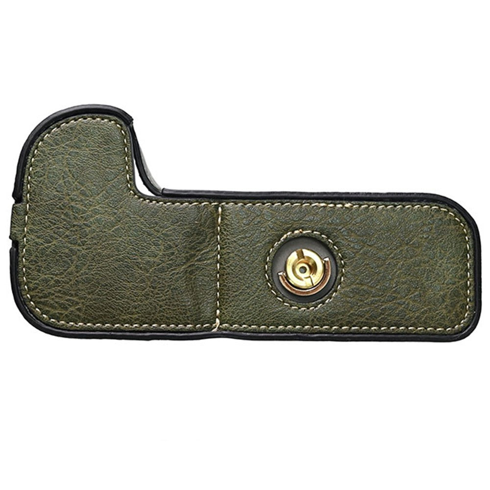 For Canon EOS 90D / 80D / 70D / 60D Camera Case with Shoulder Strap Large Cutout Litchi Texture PU Protective Cover