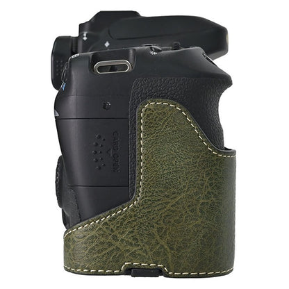 For Canon EOS 90D / 80D / 70D / 60D Camera Case with Shoulder Strap Large Cutout Litchi Texture PU Protective Cover