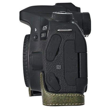 For Canon EOS 90D / 80D / 70D / 60D Camera Case with Shoulder Strap Large Cutout Litchi Texture PU Protective Cover