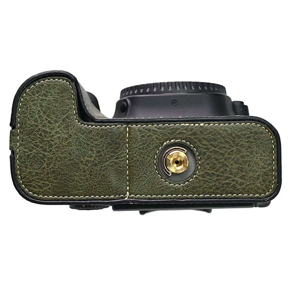 For Canon EOS 90D / 80D / 70D / 60D Camera Case with Shoulder Strap Large Cutout Litchi Texture PU Protective Cover