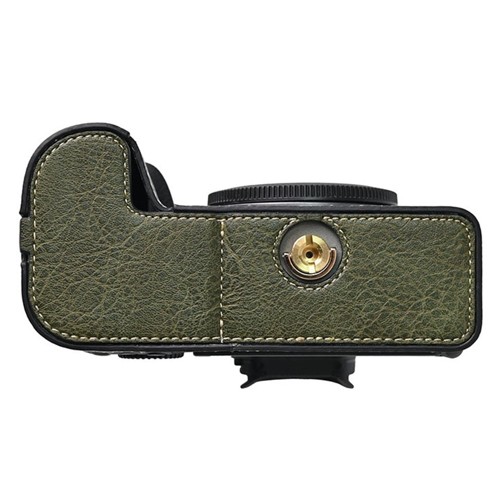For Canon EOS R6 Mark II / R6 / R5 Camera Case with Shoulder Strap Large Cutout Litchi Texture PU Protective Cover