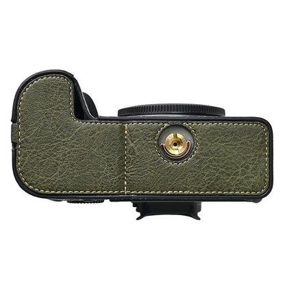 For Canon EOS R6 Mark II / R6 / R5 Camera Case with Shoulder Strap Large Cutout Litchi Texture PU Protective Cover