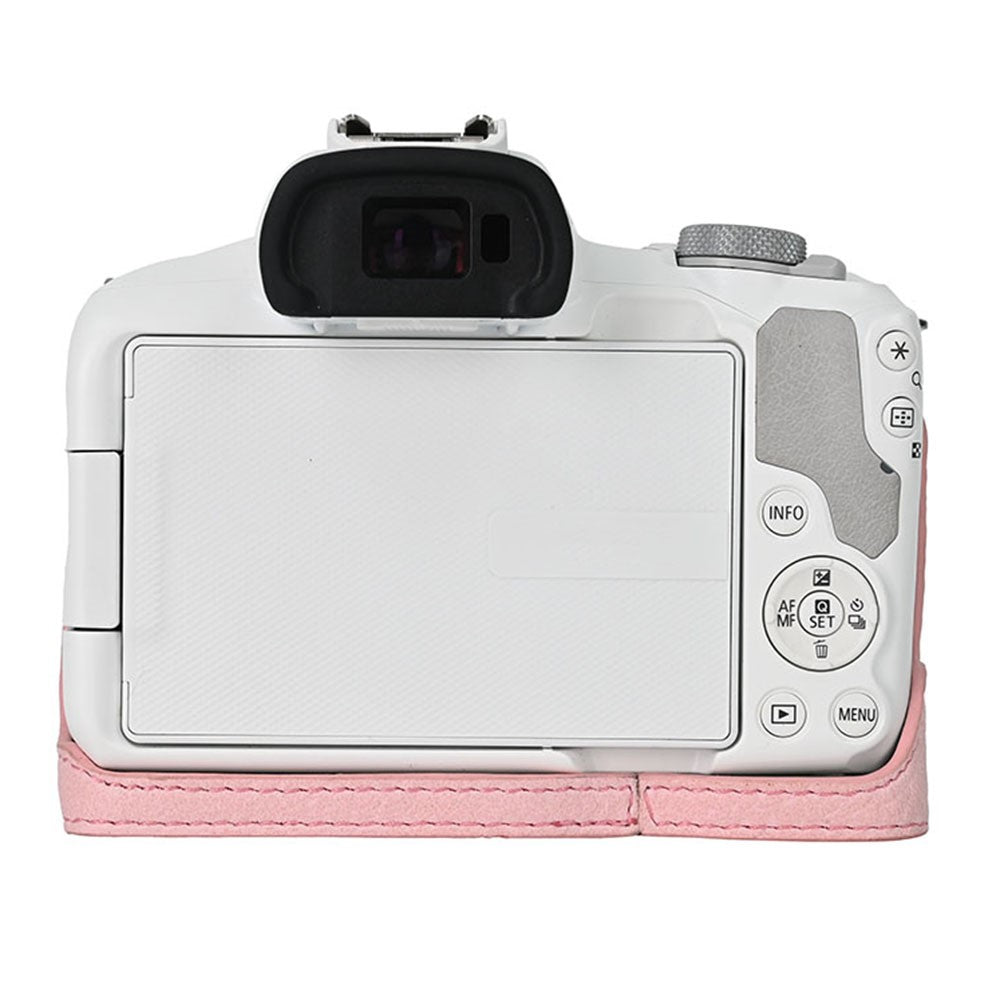 For Canon EOS R100  /  R50 Camera Base Detachable Battery Litchi Texture PU Leather Protective Case