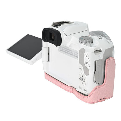For Canon EOS R100  /  R50 Camera Base Detachable Battery Litchi Texture PU Leather Protective Case