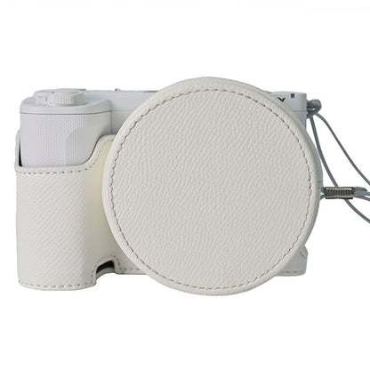 For Sony ZV-E10 II Camera Case Detachable Battery Palm Lines Textured Camera Base with Lens Cap
