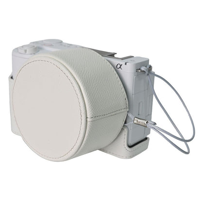 For Sony ZV-E10 II Camera Case Detachable Battery Palm Lines Textured Camera Base with Lens Cap