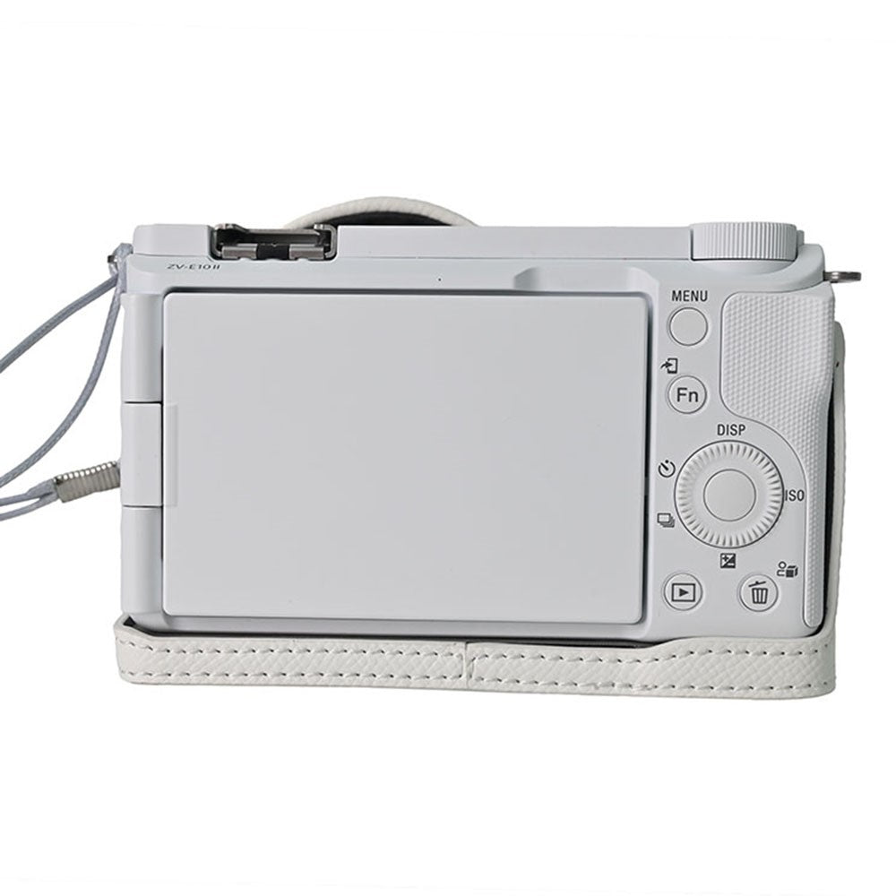 For Sony ZV-E10 II Camera Case Detachable Battery Palm Lines Textured Camera Base with Lens Cap