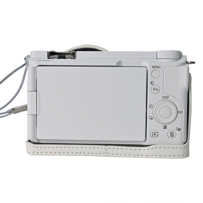 For Sony ZV-E10 II Camera Case Detachable Battery Palm Lines Textured Camera Base with Lens Cap