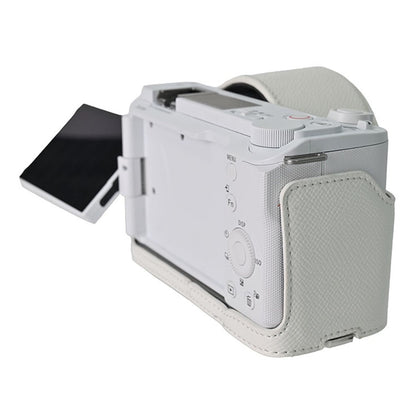 For Sony ZV-E10 II Camera Case Detachable Battery Palm Lines Textured Camera Base with Lens Cap