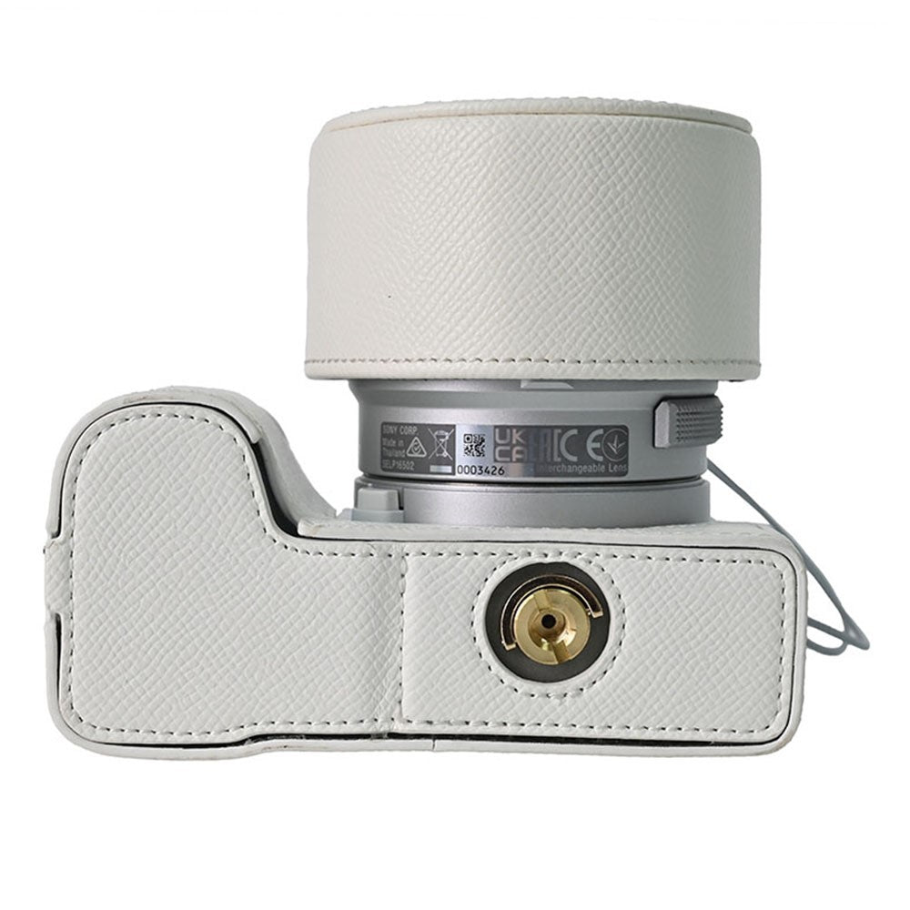 For Sony ZV-E10 II Camera Case Detachable Battery Palm Lines Textured Camera Base with Lens Cap