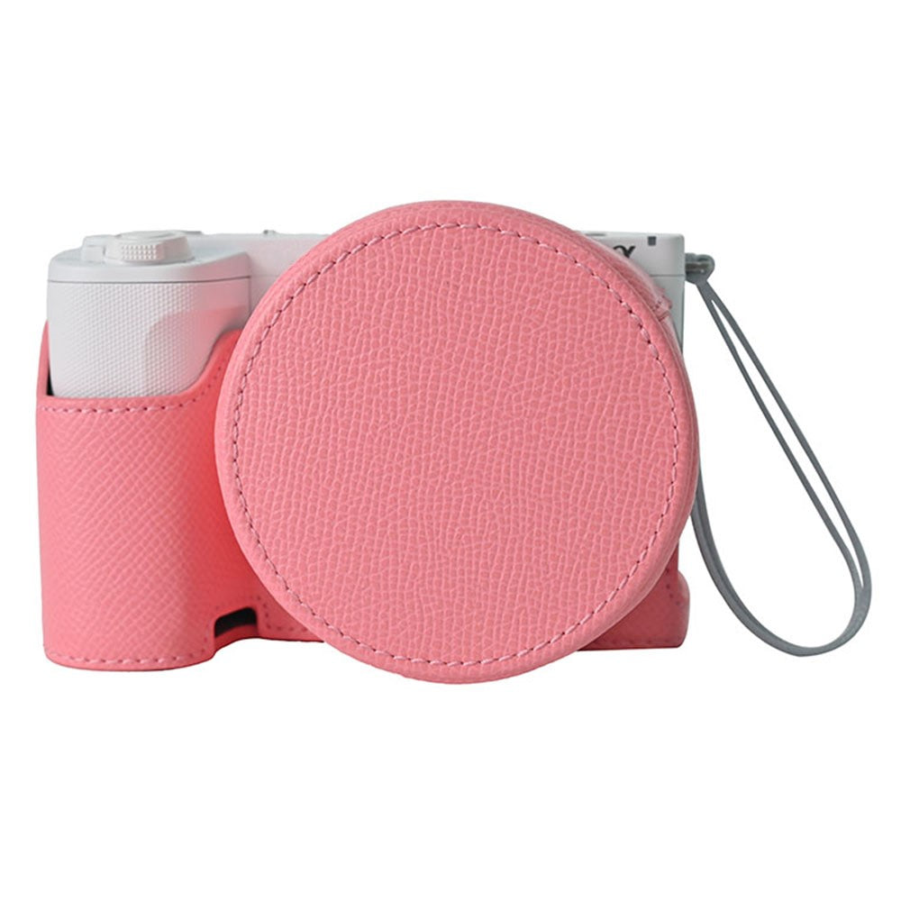 For Sony ZV-E10 II Camera Case Detachable Battery Palm Lines Textured Camera Base with Lens Cap