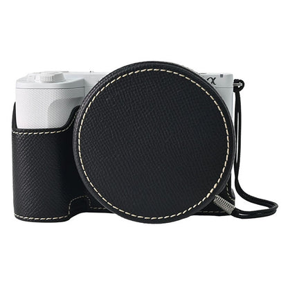 For Sony ZV-E10 II Camera Case Detachable Battery Palm Lines Textured Camera Base with Lens Cap