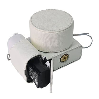 For Sony ZV-E10 II Camera Base with Lens Cap Shoulder Strap PU Leather Protective Case Detachable Battery