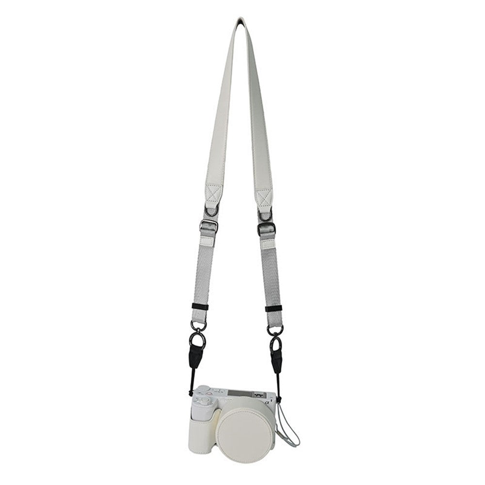 For Sony ZV-E10 II Camera Base with Lens Cap Shoulder Strap PU Leather Protective Case Detachable Battery