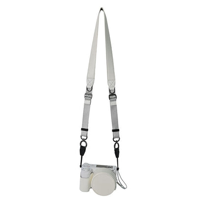 For Sony ZV-E10 II Camera Base with Lens Cap Shoulder Strap PU Leather Protective Case Detachable Battery