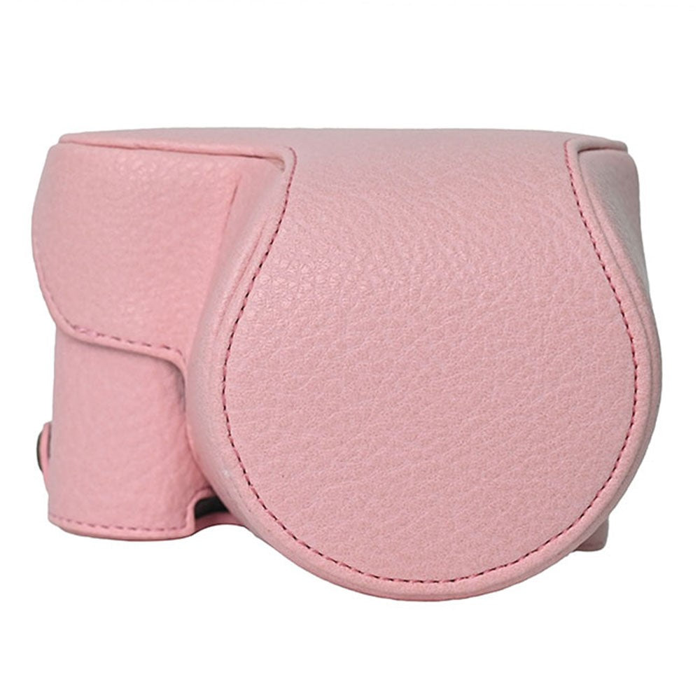 For Sony Alpha ZV-E10 II Camera Case Litchi Texture Leather Cover with Battery Hole + Strap