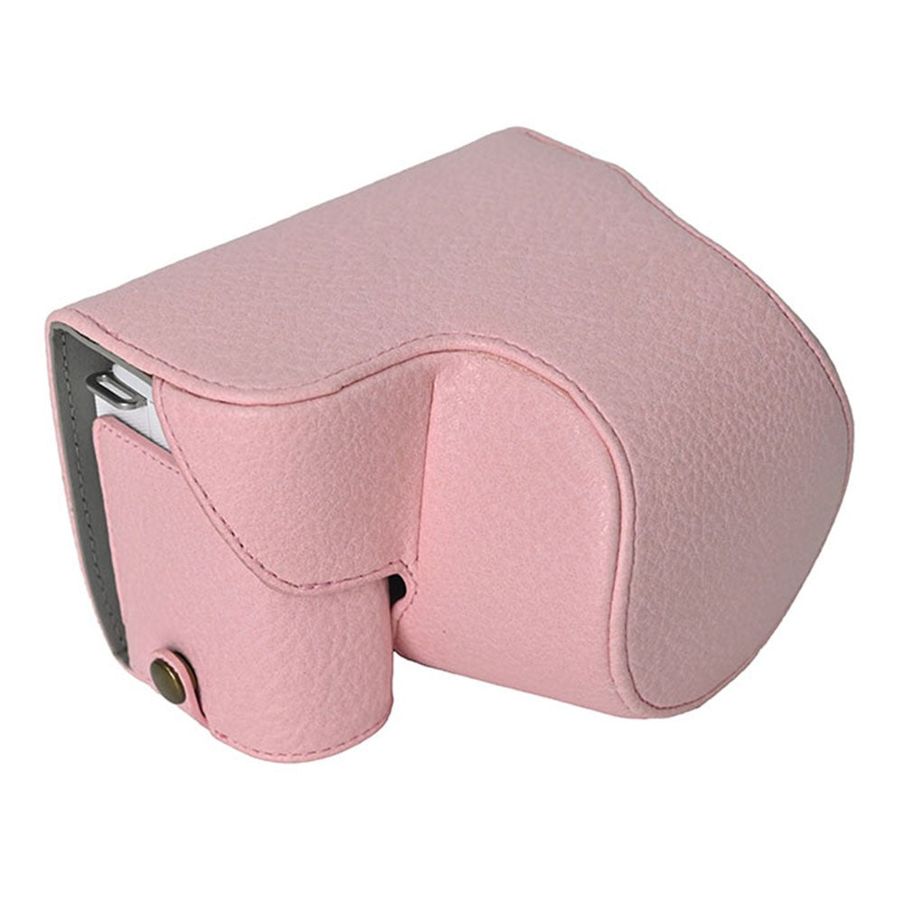 For Sony Alpha ZV-E10 II Camera Case Litchi Texture Leather Cover with Battery Hole + Strap