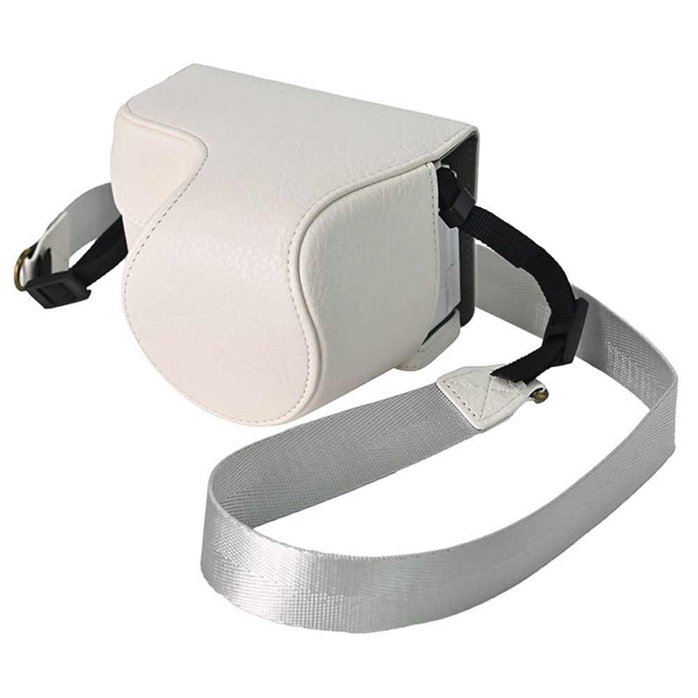 For Sony Alpha ZV-E10 II Camera Case Litchi Texture Leather Cover with Battery Hole + Strap