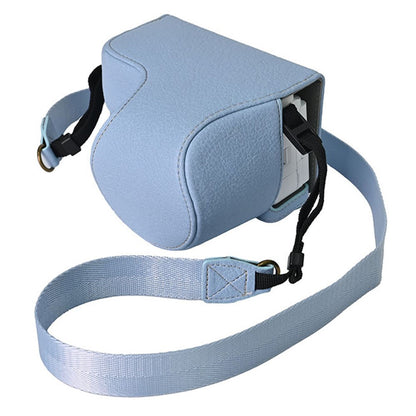 For Sony Alpha ZV-E10 II Camera Case Litchi Texture Leather Cover with Battery Hole + Strap