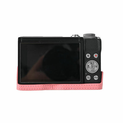 For Canon PowerShot G7 X Mark III / G7 X Mark II Camera Case with Shoulder Strap Leather Cover