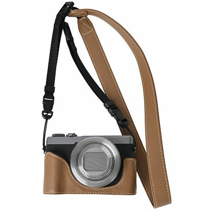 For Canon PowerShot G7 X Mark III / G7 X Mark II Camera Case with Shoulder Strap Leather Cover