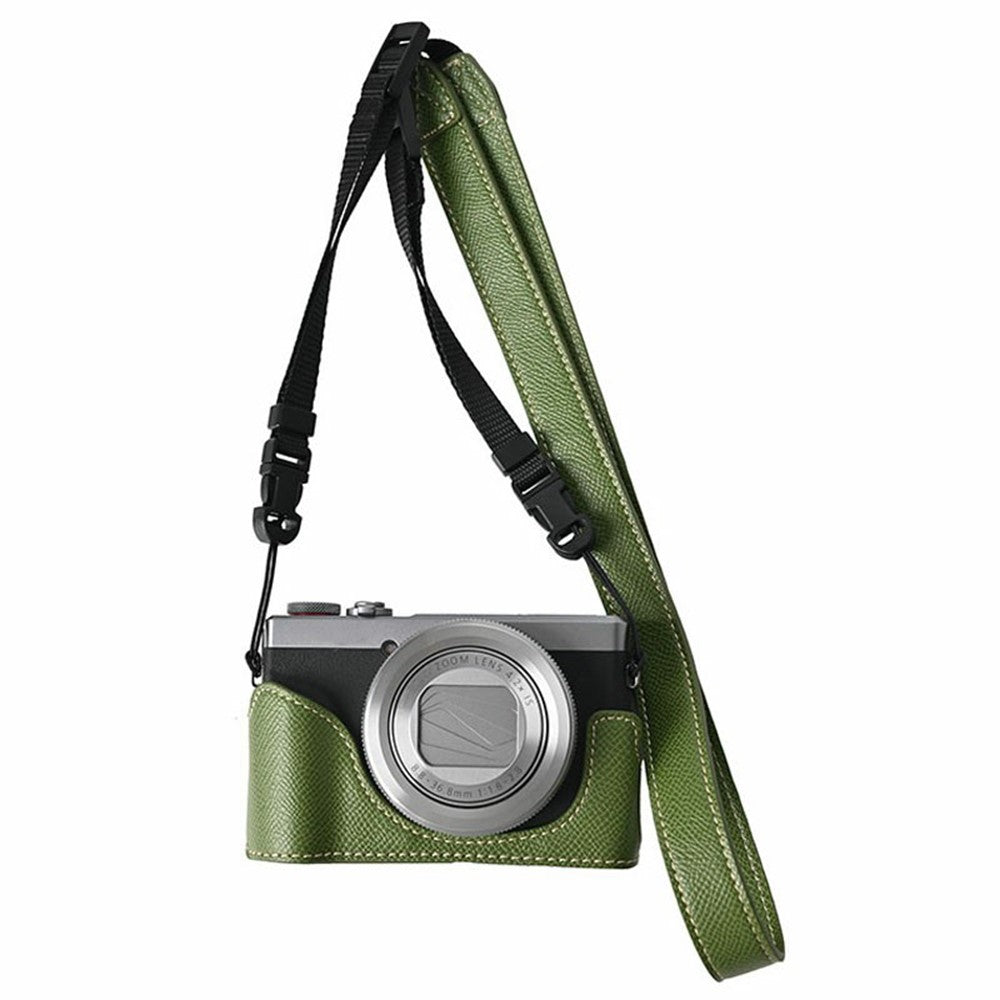 For Canon PowerShot G7 X Mark III / G7 X Mark II Camera Case with Shoulder Strap Leather Cover